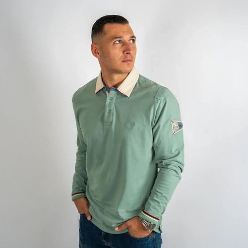 Polo vert d'eau à manches longues multi patch Back to Legend - BLACKS LEGEND - Modalova