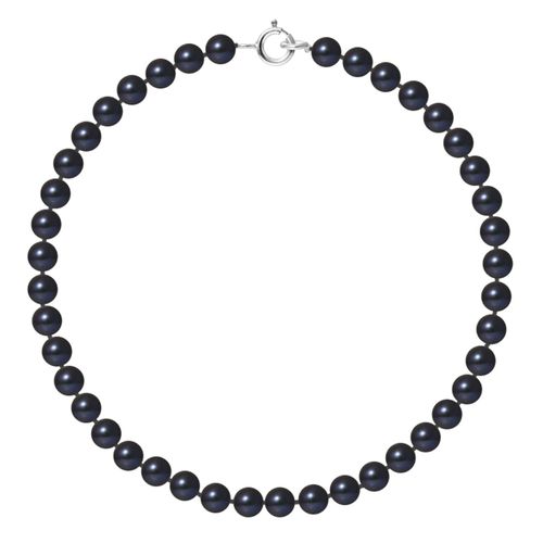 Bracelet Argent Rang Perles d'Eau Douce noires - Mitzuko - Modalova