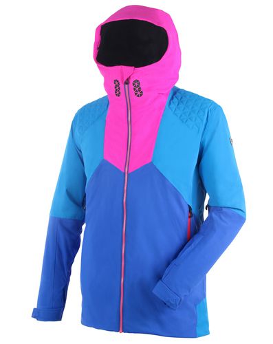 Veste de ski Spencer bleu électrique/turquoise/fuschia - Degré 7 - Modalova