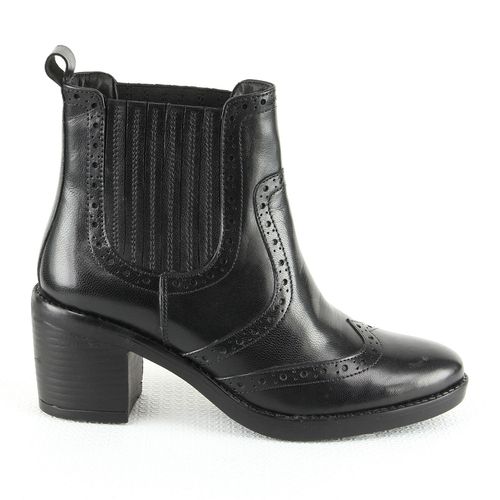 Chelsea Boots en Cuir Candy noires - Talon 6.5 cm - Biscote - Modalova