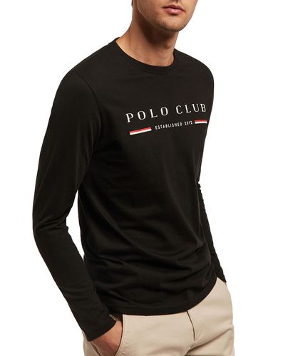 T-Shirt Title Long noir - Polo Club Captain Horse Academy - Modalova