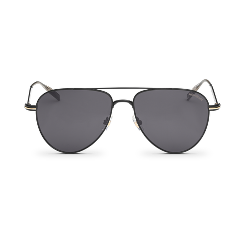 Lunettes de Soleil Carrées avec Monture en Métal - Métal - MB130848 - Solaires - MONTBLANC - Modalova