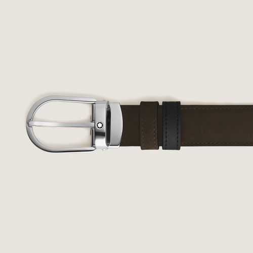 Ceinture Réversible Horseshoe 30 mm en Suede - MB220977 - Ceintures - MONTBLANC - Modalova