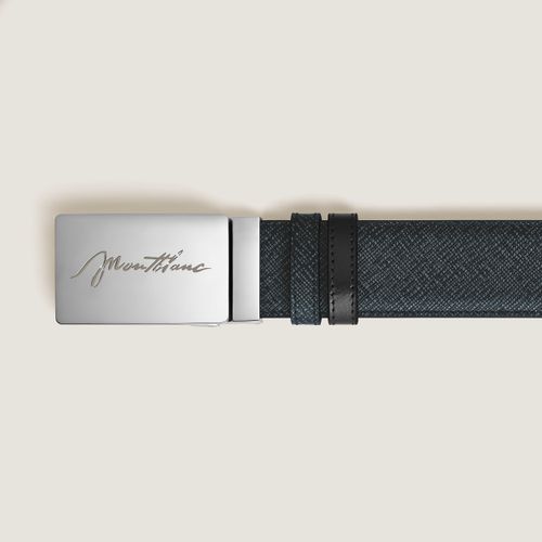 Ceinture Réversible 35 mm en Cuir Sartorial avec Boucle Plaque - MB222233 - Ceintures - MONTBLANC - Modalova