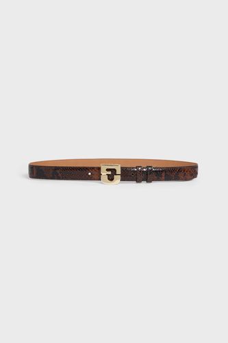 Ceinture signature en cuir effet python - LE LAUREN - Gerard Darel - Modalova