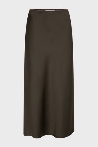 Jupe midi en satin -CLEMENCE - Kaki - Gerard Darel - Modalova