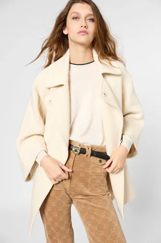 Manteau court en coton et laine - SELMA - Gerard Darel - Modalova