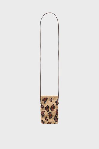 Porte téléphone en raphia léopard - ROSIE - Gerard Darel - Modalova