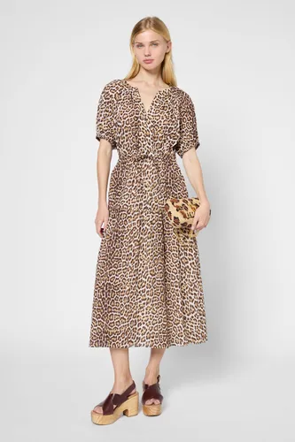 Robe longue en coton léopard - PERLE - Gerard Darel - Modalova