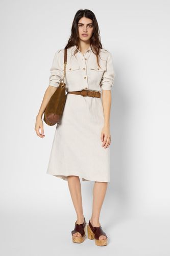 Robe chemise en lin - PAULINA - Gerard Darel - Modalova