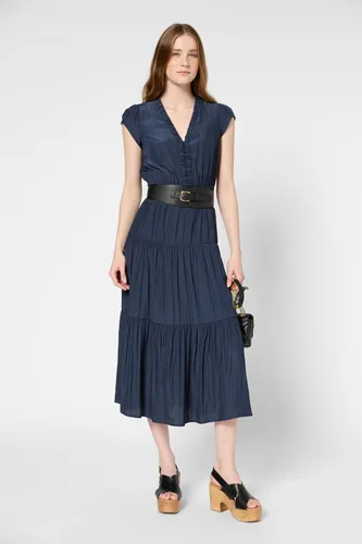 Robe longue et cintrée satinée - PAIGE - Gerard Darel - Modalova