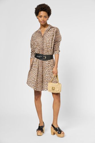 Robe chemise léopard en coton - PINA - Gerard Darel - Modalova