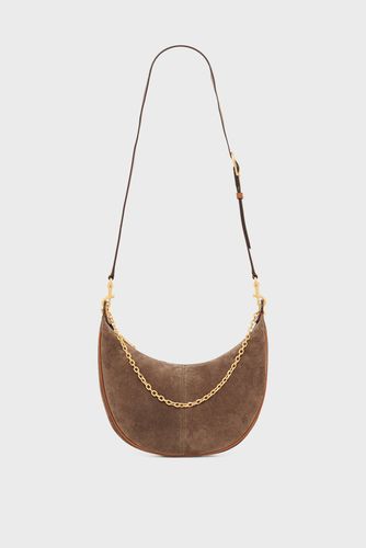 Sac demi-lune en cuir velours - LE SUZANNE - Gerard Darel - Modalova