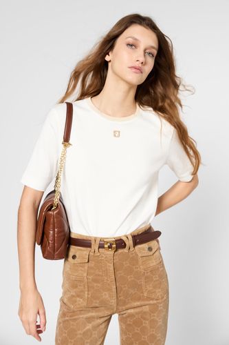 T-shirt en coton au col doré - GINETTE - Gerard Darel - Modalova