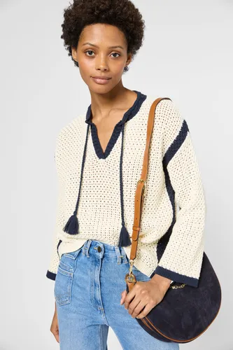 Pull en crochet contrasté à pompons - JORJA - Gerard Darel - Modalova