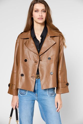 Veste croisée en cuir - RACHEL - Gerard Darel - Modalova