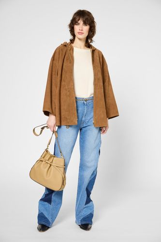 Veste à capuche en cuir velours - ROSELINE - Gerard Darel - Modalova