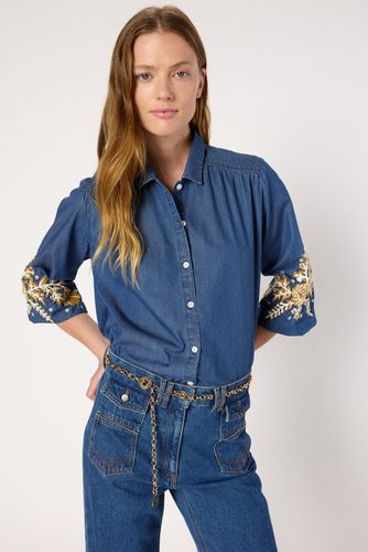 Chemise en jean à broderies - AMELIE - Gerard Darel - Modalova