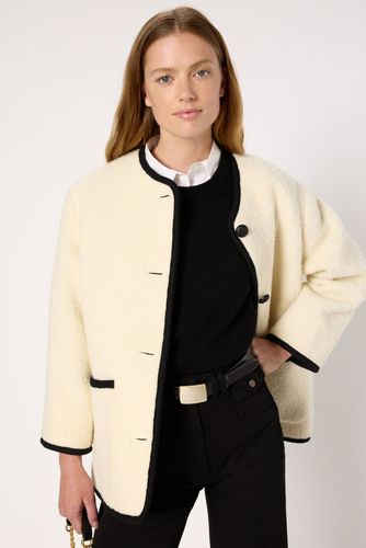 Manteau bicolore en laine - MIREILLE - Gerard Darel - Modalova