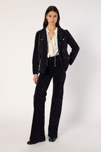 Pantalon flare en velours à monogramme - ANNA - Gerard Darel - Modalova