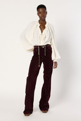 Pantalon flare en velours à monogramme - ANNA - Gerard Darel - Modalova