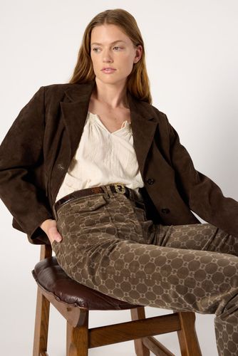 Pantalon flare en velours à monogramme - ANNA - Gerard Darel - Modalova