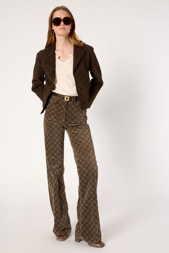 Pantalon flare en velours à monogramme - ANNA - Gerard Darel - Modalova