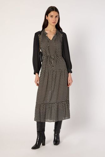Robe longue élastiquée à pois - LOVA - Gerard Darel - Modalova