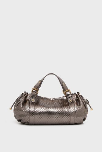Sac à main en cuir métallisé effet python - 24H - Gerard Darel - Modalova