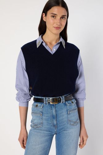 Pull V sans manche - EVITA - Marine - Gerard Darel - Modalova