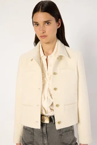 Veste courte en tweed uni - NORINE - Gerard Darel - Modalova