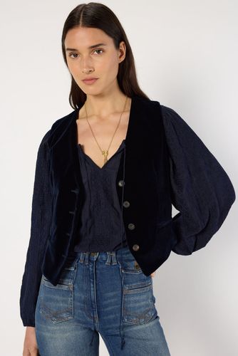 Gilet de tailleur en velours ras - NAIS - Gerard Darel - Modalova