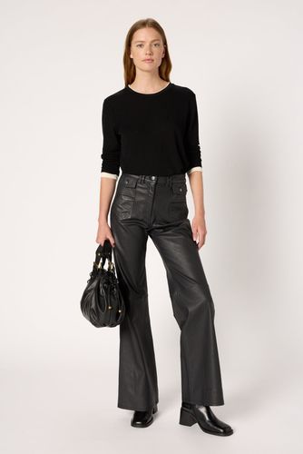 Pantalon flare en cuir - CYNTHIA - Gerard Darel - Modalova