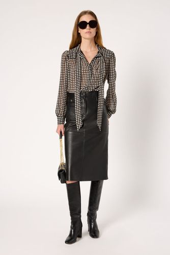 Jupe droite en cuir - EMMA - Noir - Gerard Darel - Modalova