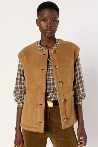 Veste sans manche en peau lainée - MELISSA - Gerard Darel - Modalova