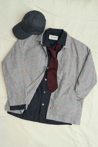 Wool Como Knit Burgundy Tie - Neem London - Modalova