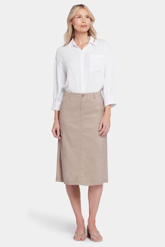 Marilyn A-Line Skirt Lin Extensible Brun | - Nydj - Modalova