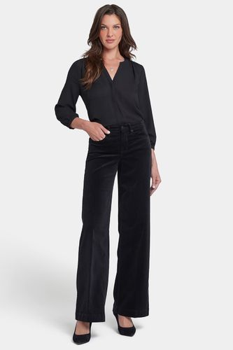 Teresa Wide Leg Pantalon Velours Côtelé Noir | - Nydj - Modalova