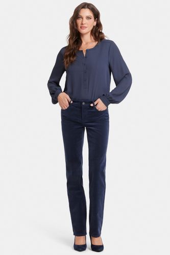 Marilyn Straight Pantalon Velours Côtelé Bleu | - Nydj - Modalova