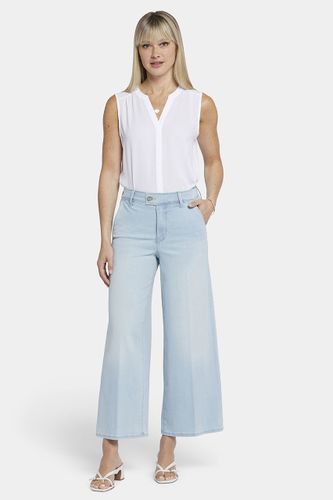 High Rise Mona Wide Leg Ankle Jeans Premium Denim Bleu Clair | - Nydj - Modalova