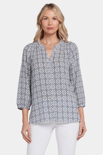 Pintuck Blouse Imprimé Graphique | - Nydj - Modalova