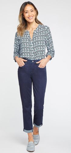Margot Girlfriend Jeans Sure Stretch® Denim Blue Foncé (Petite) | - Nydj - Modalova