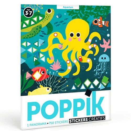 Panorama Aquarium Educational Poster With 750 Stickers - POPPIK - Modalova