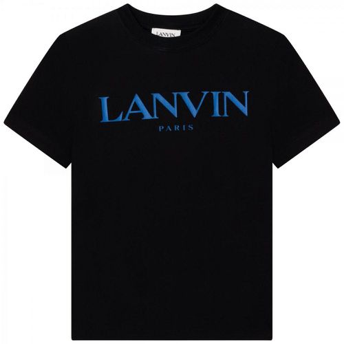 Lanvin Boy's Logo T-shirt Black 14Y - Lanvin - Modalova