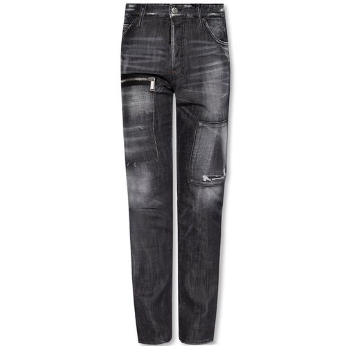 Mens Knee Zip Patch Jeans W30 - Dsquared2 - Modalova