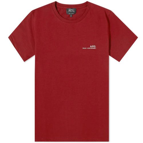 A.P.C Men's Item Logo T-shirt Red L - A.p.c - Modalova