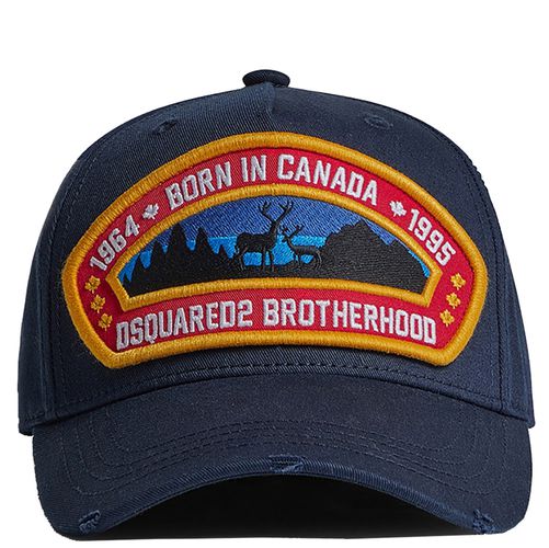 Men's Brotherhood Badge Logo Cap One Size - Dsquared2 - Modalova