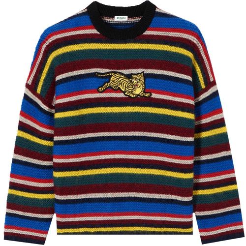 Men's Jumping Tiger Colour Block Sweater Multicoloured L - Kenzo - Modalova