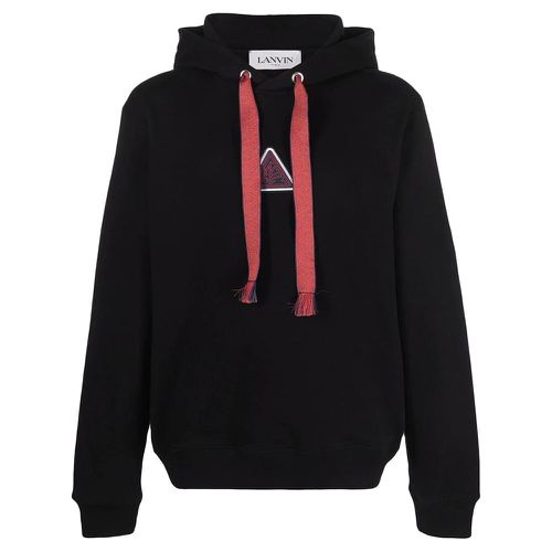 Lanvin Men's Printed Hoodie Black S - Lanvin - Modalova