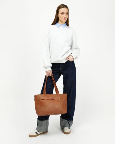 Zivan sac shopper avec détails sur le devant et poche pour ordinateur portable (13,3") - Misako - Modalova